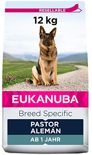 EUKANUBA Breed Specific Alimento seco para perros pastor alemán adultos, alimento para perros óptimamente adaptado a la raza 12 kg