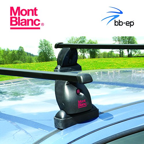 Exclusivo Mont Blanc Acero Baca/Last portaequipajes 91506547 para Peugeot Expert – Van Tipo (VF3) con fixpunkten en el Techo – Sistema de baca Completo Incluye Candado y Llave