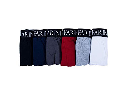 Fabio Farini 6-Pack Hombres Boxershorts de Algodón Retroshorts Pantalones Ropa Interior - 6 Colores Tamaño: M