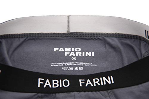 Fabio Farini 6-Pack Hombres Boxershorts de Algodón Retroshorts Pantalones Ropa Interior - 6 Colores Tamaño: M