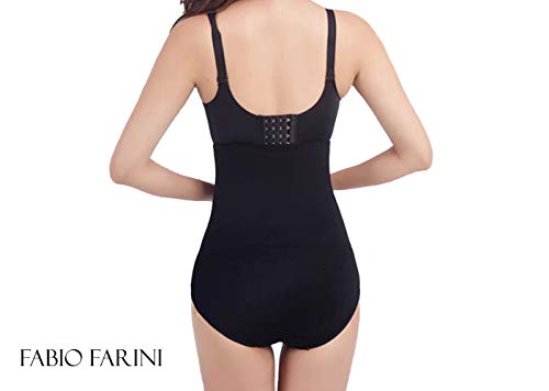 Fabio Farini - Calzoncillos de Cintura para Mujeres Calzoncillos de Cintura Alta Ropa Interior Femenina Cama semanal Multipack 2 Pack - 1x Nude 1x Black L