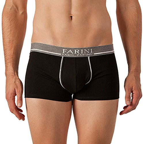 Fabio Farini - Calzoncillos elásticos de Hombre en un Atractivo Look Retro Hecho de algodón Paquete de 12 M