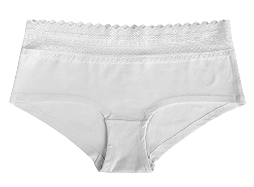 Fabio Farini Mujer Pantys Bikini Calzoncillos 4 y 6 Pack tamaños, 95% algodón Transpirable 6er Pack con Encaje Multicolor S