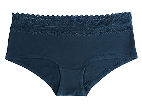 Fabio Farini Mujer Pantys Bikini Calzoncillos 4 y 6 Pack tamaños, 95% algodón Transpirable 6er Pack con Encaje Multicolor S