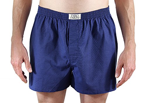 Fabio Farini Paquete de 4 Calzoncillos Boxer Hombre, 100% algodón - Set 3 M