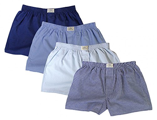 Fabio Farini Paquete de 4 Calzoncillos Boxer Hombre, 100% algodón - Set 3 M