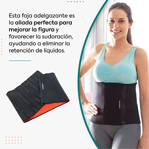 Faja Reductora Abdominal Adelgazante Hombre / Mujer - Fajas Deportivas Waist Trainer en Neopreno - Cinturon Lumbar Reductor de Abdomen para Gimnasio, Fitness, Deporte , Ejercicio en casa