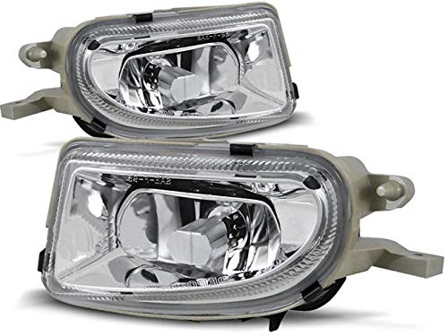 Faros antiniebla compatibles con Mercedes-Benz W210 Clase E 1999 2000 2001 2002 parachoques delantero antiniebla luces antiniebla antiniebla delanteras, 1 par cromado GV-290