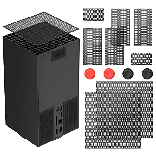 FASTSNAIL Protector antipolvo compatible con consola Xbox Series X, filtro de polvo compatible con Xbox Series X, con asas de pulgar (2 unidades), accesorios compatibles con Xbox Series X