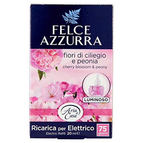 Felce Azzurra ricarica Deo ambiente eléctrico Aroma Talco & flores de cerezo – Paquete de 1 x 20 ml – Total: 20 ml