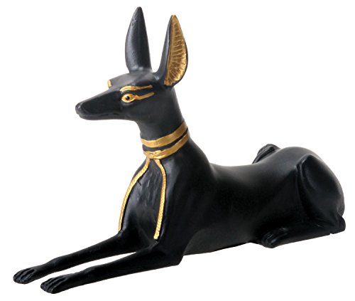 Figura decorativa de egipcio Anubis resina, 13,97 cm largo