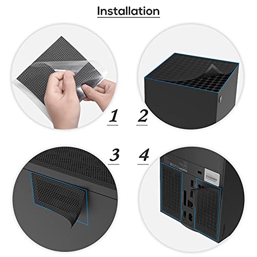 Filtro de polvo para Xbox Series X, cubierta de filtro de polvo de ventilación, cubierta de filtro a prueba de polvo, para Xbox Series X- 2 unidades