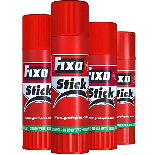 Fixo 77720400 - Pack de 12 barras de pegamento, 40 g, color blanco