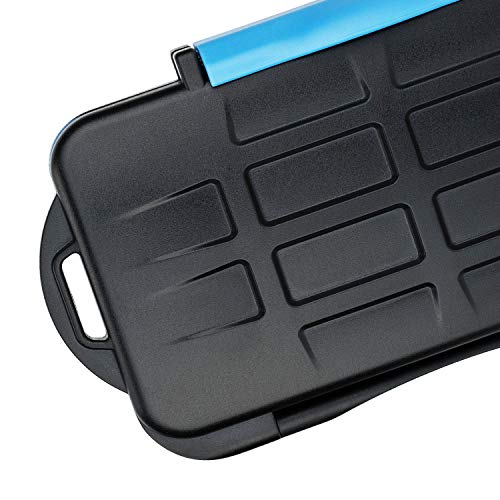 flashwoife Turtle-SD12CF3MSD21 Tarjeta de Memoria Impermeable Caja Protectora para 3 x CF Compact Flash Card, 12 x SDHC y 21 x MicroSD, grabación patentada, Estuche para Tarjetas en Negro/Azul