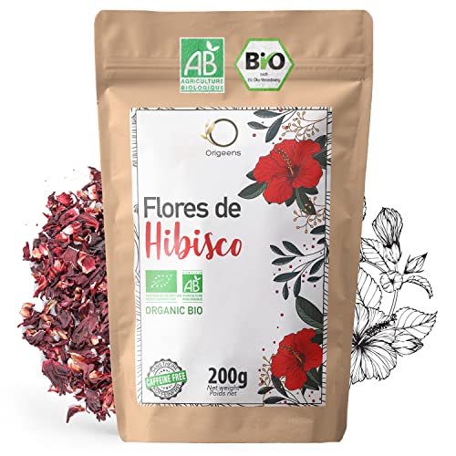 🌺 Flor de Jamaica BIO 200g | Flor de Hibisco Ecológico por Te Frio, Agua de Jamaica, Infusion | Te de Hibisco organico por Dieta Detox Drenante