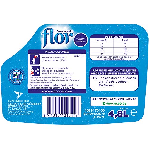 Flor Suavizante regular azul Profesional - 4800 ml