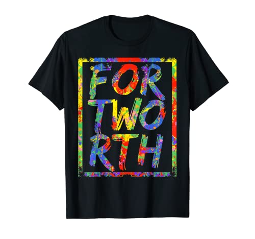 Fort Worth Colorido 3 Nivel Arte Arco Iris Diseño Fort Worth Camiseta