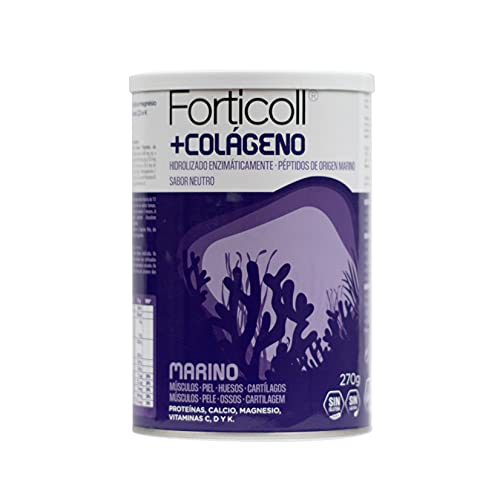 FORTICOLL Colágeno Marino, Complemento Alimenticio en Polvo (192514), 270 Gramos