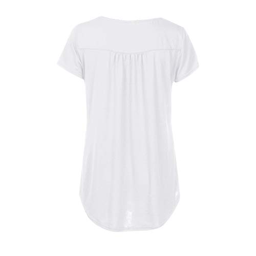 Fossen Camisetas Mujer Baratas Blusas Mujer Tallas Grandes en Ofertas Blusas de Mujer Elegantes con Encaje de Fiesta de Moda 2017 (L, Blanco)