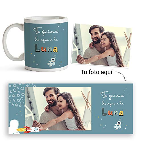 Fotoprix Taza Personalizada con Foto para Papá | Regalo Original día del Padre | Varios diseños Disponibles. (Diseño: Padre 1)