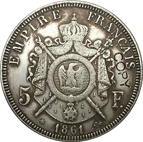 Francia 5 francos - Colección de Regalos de Recuerdo de Copia de Monedas de Napoleón III 1861