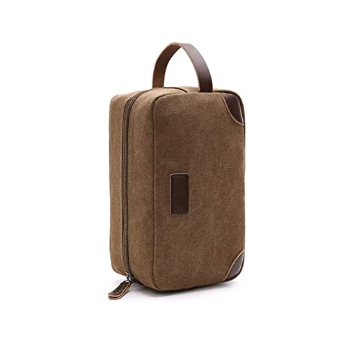 FSLLOVE Bolso cosmético de Moda Multifuncional Bolso del Organizador de los inodoros de Viaje de los Hombres Que afeita el Kit dopp Maquillaje el Bolso cosmético (Color : Grey)