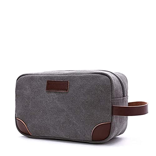 FSLLOVE Bolso cosmético de Moda Multifuncional Bolso del Organizador de los inodoros de Viaje de los Hombres Que afeita el Kit dopp Maquillaje el Bolso cosmético (Color : Grey)