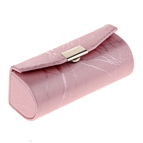 Funda de piel sintética para pintalabios, bolsa organizadora para bolso – Porta pintalabios – Funda suave resistente – Kit de almacenamiento cosmético con espejo, mejor regalo – Rosa