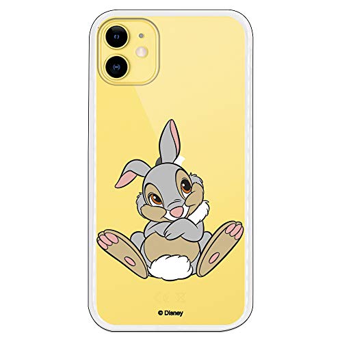 Funda para iPhone 11 Oficial de Bambi Tambor Posado para Proteger tu móvil. Carcasa para Apple de Silicona Flexible con Licencia Oficial de Disney.