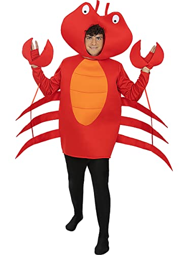 Funidelia | Disfraz de Cangrejo para hombre y mujer ▶ Animales - Disfraz para adultos y divertidos accesorios para Fiestas, Carnaval y Halloween - Talla única - Rojo