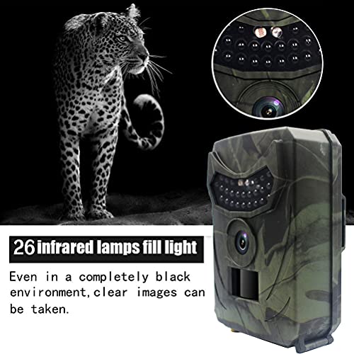 FUNMIX Wildlife Camera 16MP 1080P HD Trail Camera, 0.1S Cámara de Videojuegos activada por Movimiento con 26pcs 940 Sensor de luz infrarroja con visión Nocturna Monitor Vida Silvestre Impermeable