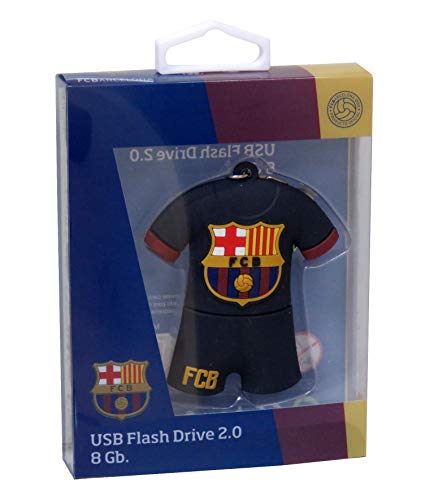 Futbol Club Barcelona- Pendrive rubber con forma de camiseta, Color azul, 8gb (CYP Imports USB-03-BC)