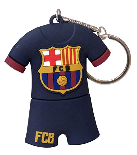 Futbol Club Barcelona- Pendrive rubber con forma de camiseta, Color azul, 8gb (CYP Imports USB-03-BC)