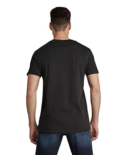 G-STAR RAW, hombres Camiseta Raw. Graphic Slim, Negro (dk black 336-6484), XL