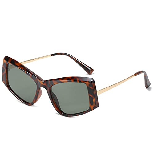 Gafas De Sol Hombre Mujeres Ciclismo Gafas De Sol Cuadradas para Hombre, Gafas De Sol Vintage para Mujer, Anteojos De Fiesta De Moda, Gafas para Mujer, Gafas-Mo_Green