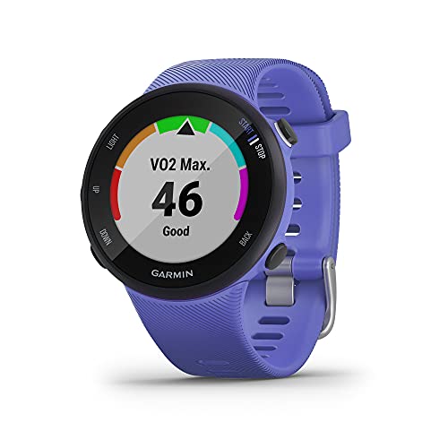 Garmin Forerunner 45S/P Reloj Multisport, Adulto, Unisex, Lila azulado (Iris), S