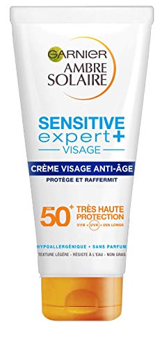 Garnier Ambre Solaire Crème Protectrice Anti-Âge Sensitive Expert+ FPS50+ 100 ml