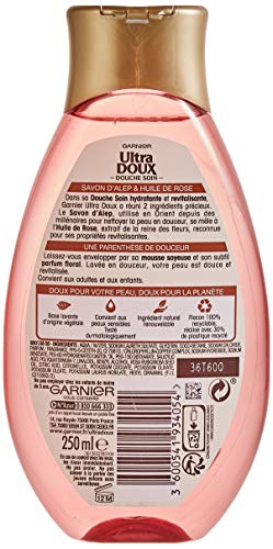 Garnier Ultra Doux Douche Soin Hydratante et Revitalisante Savon d'Alep & Huile de Rose 250 ml