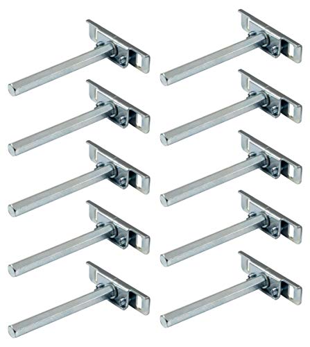 Gedotec pared soporte estante soporte madera - CLEVER | Acero galvanizado | SW 10 x 100 mm | estante oculto montaje en pared - soportes de repisa invisibles 10 piezas