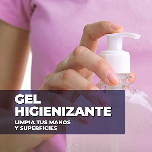 Gel Hidroalcohólico 500 ml con dosificador 70% Alcohol, Fabricado en España