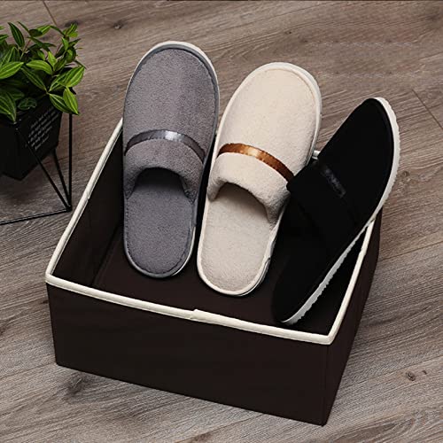 GHYUB 10 Pares De Pantuflas De Hotel, Pantuflas De SPA con Punta Cerrada De Lujo No Desechables, Pantuflas Blancas para Huéspedes, SPA, Hotel, Mujeres, Hombres, Pantuflas Unisex