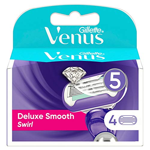 Gillette Venus Deluxe Smooth Swirl - Cuchillas de afeitar (4 unidades, 33 g)