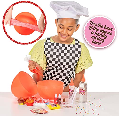 GirlZone Regalos para Niñas Huevo Sorpresa Kit de Slime de Pastelería de Sorpresas Dulces de Slime de Mantequilla, Perfumado, de Pastel de Cumpleaños Perfumado Sweet Treats Bakery Slime Egg Kit