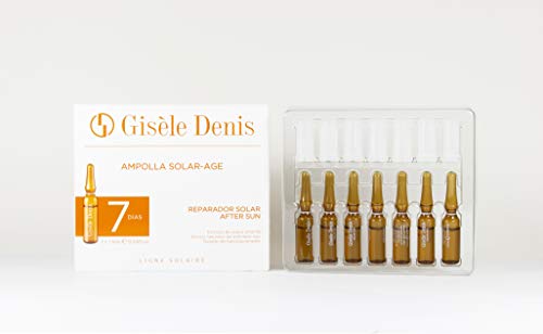 GISÈLE DENIS - Pack Ampollas Faciales Solar Age, Antiedad, Reparadora, Aftersun, Cuidado Facial, 7 x 1´5 ml