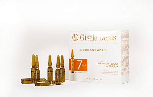 GISÈLE DENIS - Pack Ampollas Faciales Solar Age, Antiedad, Reparadora, Aftersun, Cuidado Facial, 7 x 1´5 ml