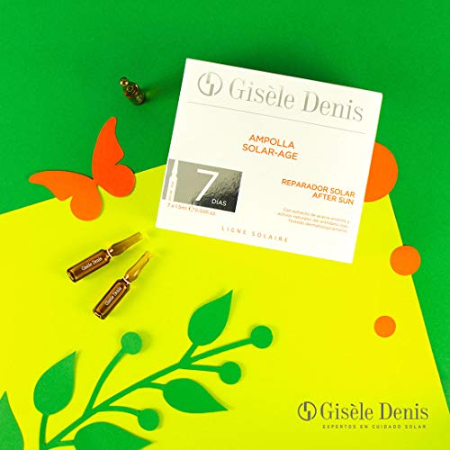 GISÈLE DENIS - Pack Ampollas Faciales Solar Age, Antiedad, Reparadora, Aftersun, Cuidado Facial, 7 x 1´5 ml