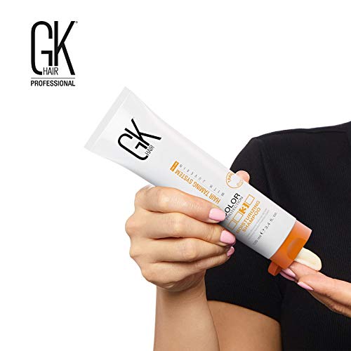 GK HAIR Global Keratin Moisturizing Shampoo & Conditioner Sets 100ml Para Daños Secos Tratados Con Color Rizado Frizzy Orgánico Sin sulfato de parabenos Uso diario después de una limpieza profunda