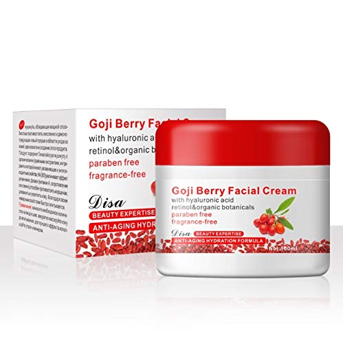 Goji Cream - Delaman Crema Facial Antiarrugas de Multi-efecto, Reafirmante, Crema Hidratante Día/Noche, Acondicionador de la Piel, Chinese Wolfberry Medlar, 100g