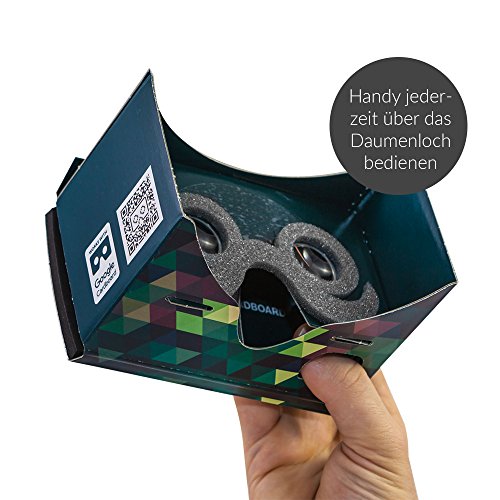 Google Cardboard VR Cartón Pop! Cardboard por MR.CARDBOARD. VR Viewer Gafas Realidad con Correa para la Cabeza para Android y Apple iOS