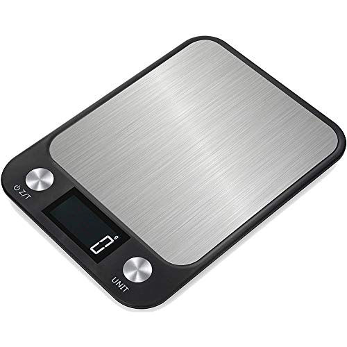 GPISEN Báscula Digitales de Precisión,15kg 8.9 * 6.5 Inch Balanzas de Portátiles,Báscula de Joyería,con Pantalla LCD y 7 Unidades,Plataforma de Acero Inoxidable, Tara, para Cocinar, Café -15kg x 1g